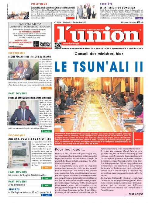 L'Union 29/09/2017