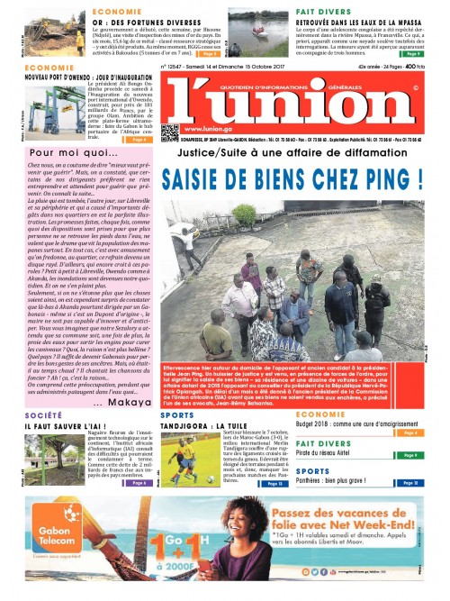 L'Union 14/10/2017