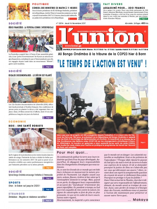 L'Union 16/11/2017