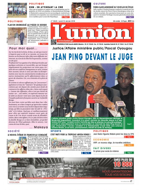 L'Union 15/01/2018