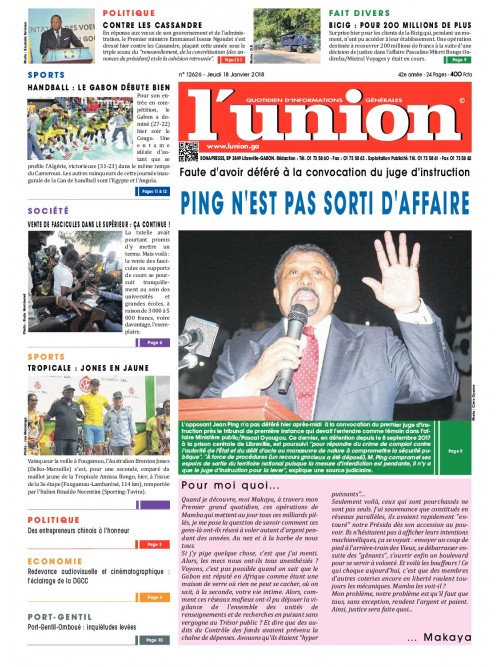 L'Union 18/01/2018