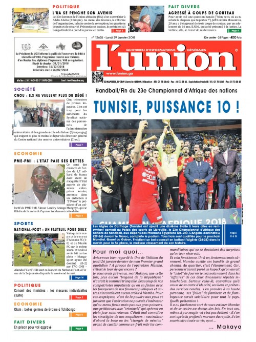 L'Union 29/01/2018