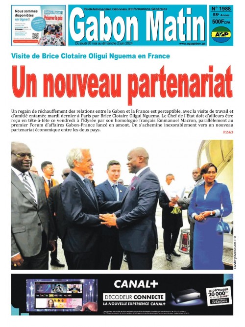 Gabon Matin 30/05/2024