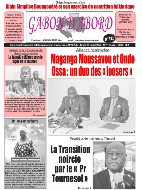 Gabon d'abord 20/06/2024