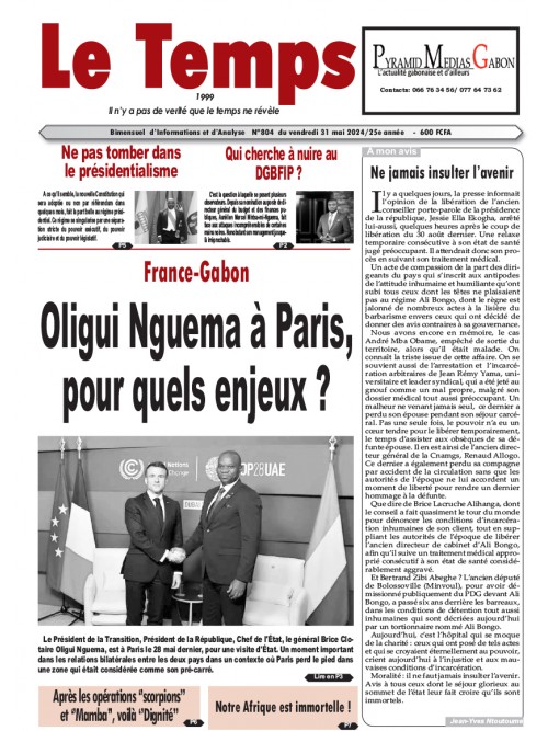 Le Temps 31/05/2024