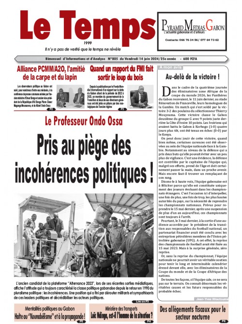 Le Temps 14/06/2024