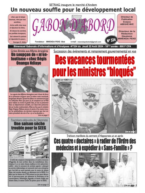 Gabon d'abord 22/08/2024