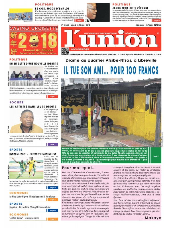 L'Union 15/02/2018