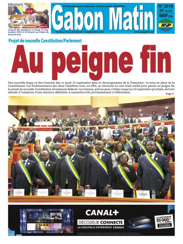 Gabon Matin 12/09/2024