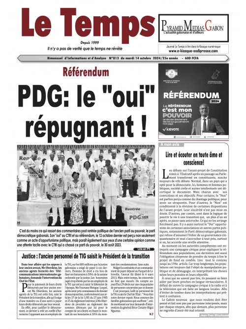 Le Temps 15/10/2024