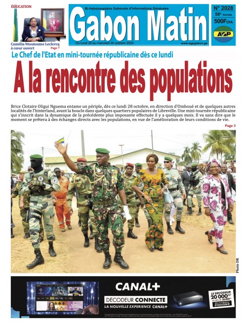 Gabon Matin 28/10/2024