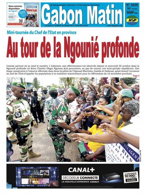 Gabon Matin 31/10/2024