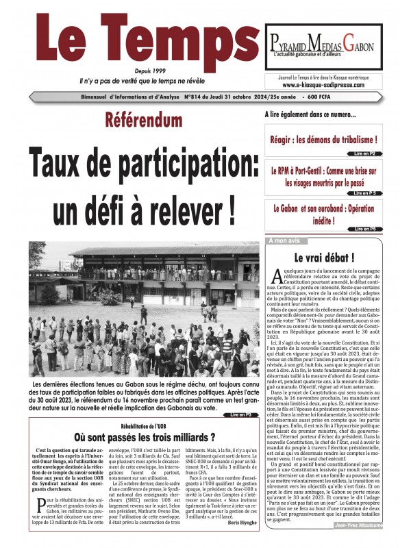 Le Temps 31/10/2024