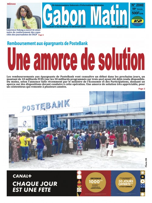 Gabon Matin 12/12/2024