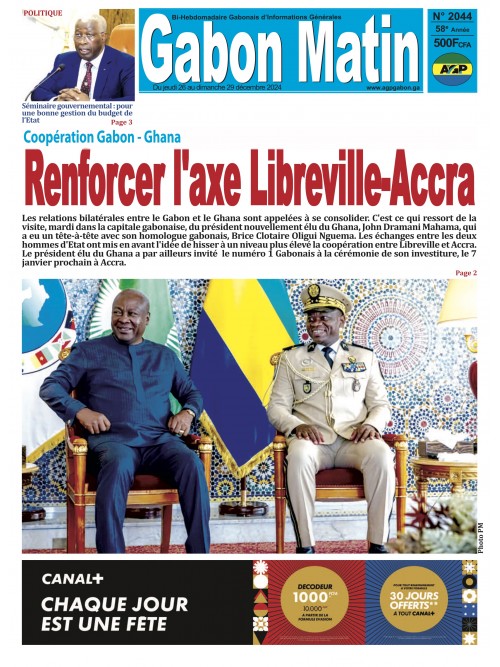 Gabon Matin 26/12/2024