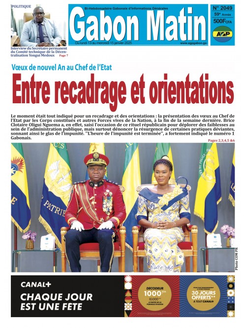 Gabon Matin 13/01/2025