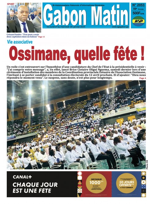 Gabon Matin 27/01/2025