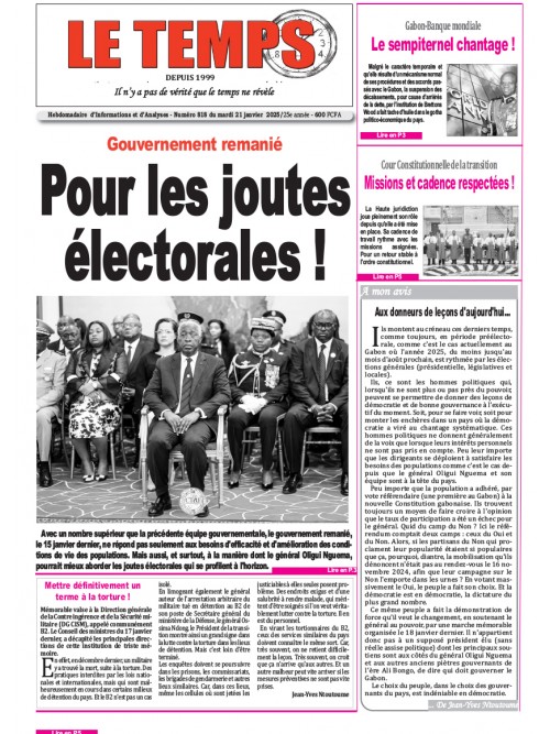 Le Temps 21/01/2025