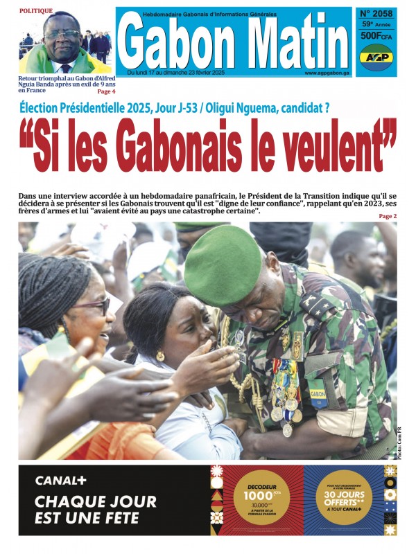 Gabon Matin 17/02/2025