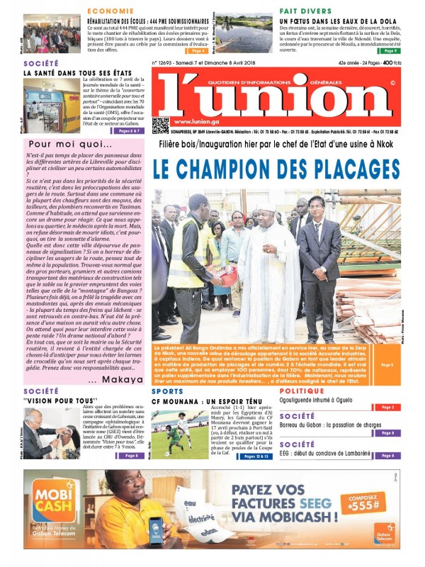 L'Union 07/04/2018