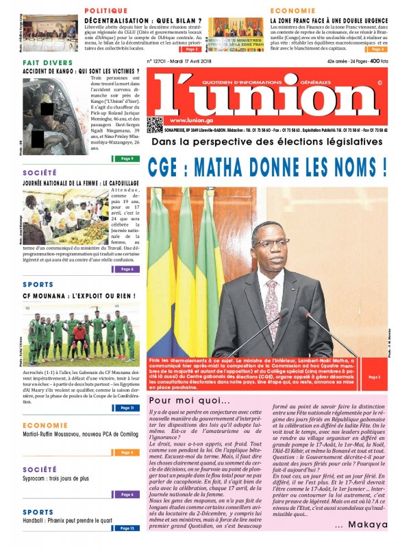 L'Union 17/04/2018