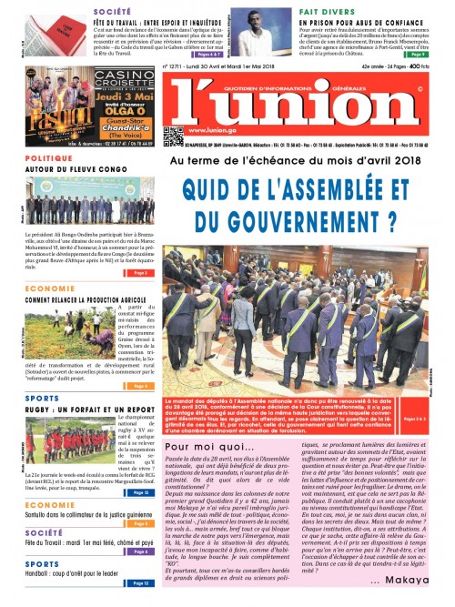 L'Union 30/04/2018