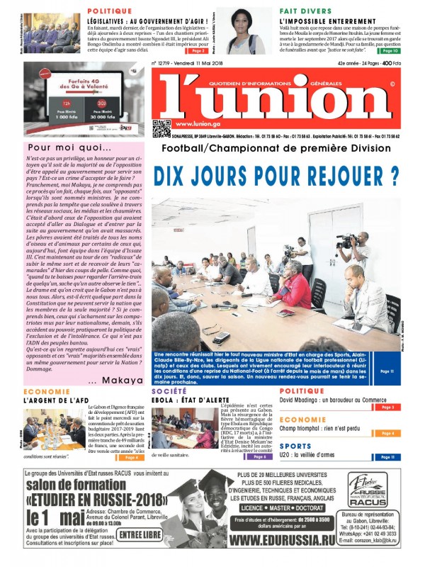 L'Union 11/05/2018