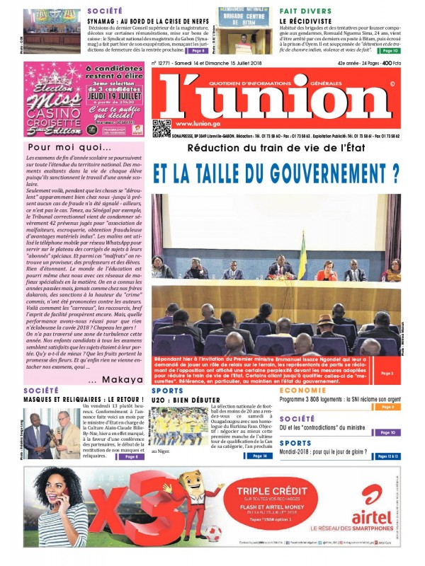 L'Union 14/07/2018