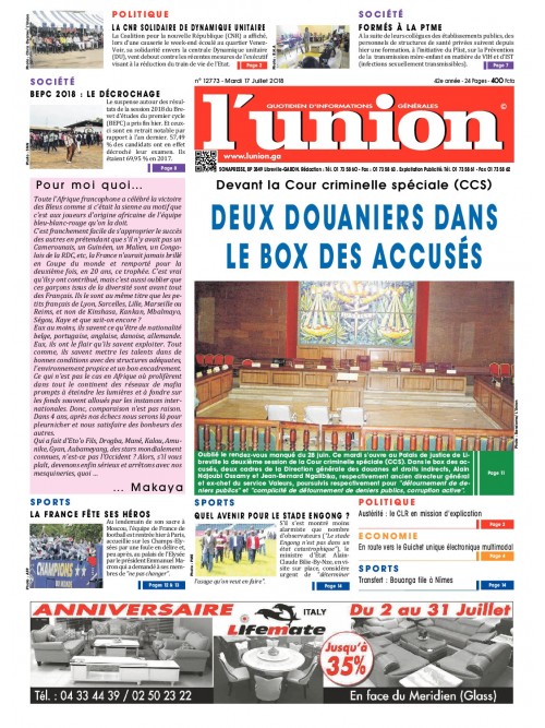 L'Union 17/07/2018