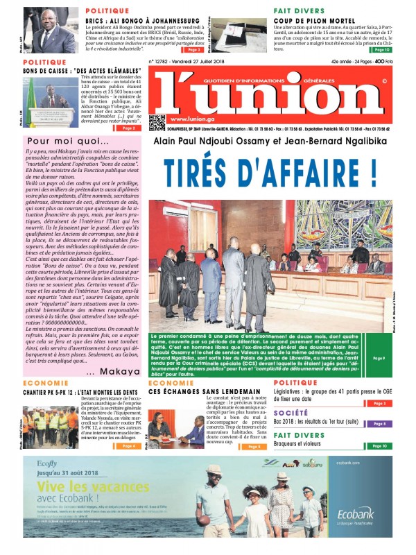 L'Union 27/07/2018