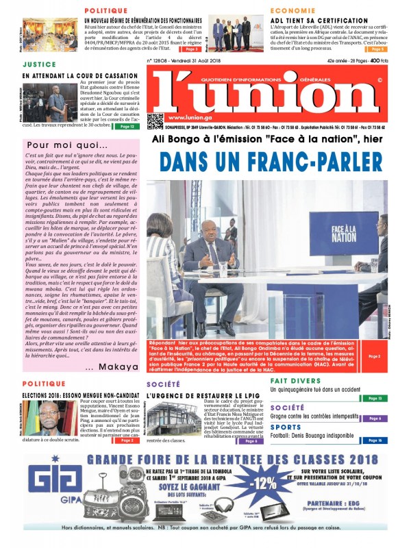 L'Union 31/08/2018